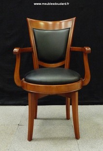 Fauteuil de bureau en merisier réf Bordo