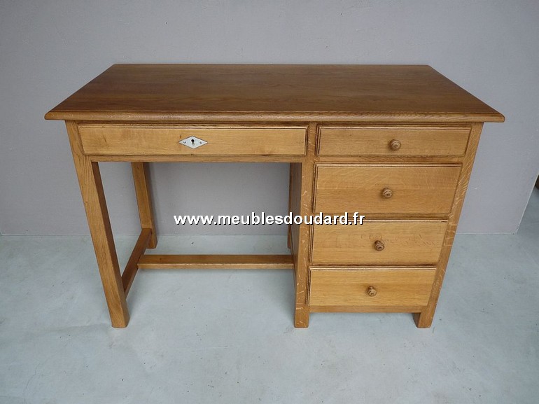 Bureau 1 2 Ministre Rustique En Chene Ref Mu 198