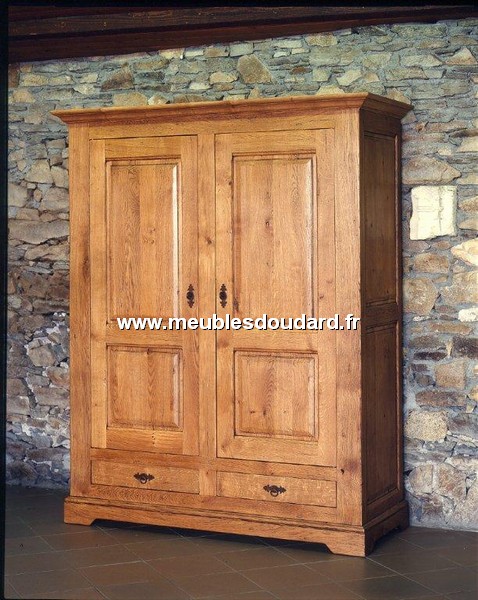 Armoire 2 portes coulissantes Hayato chambre à coucher Chene riviera L 270  X H 210 X P 61